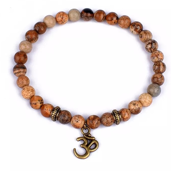 Set of two natural landscape Jasper bracelets - Picture 2 of 6